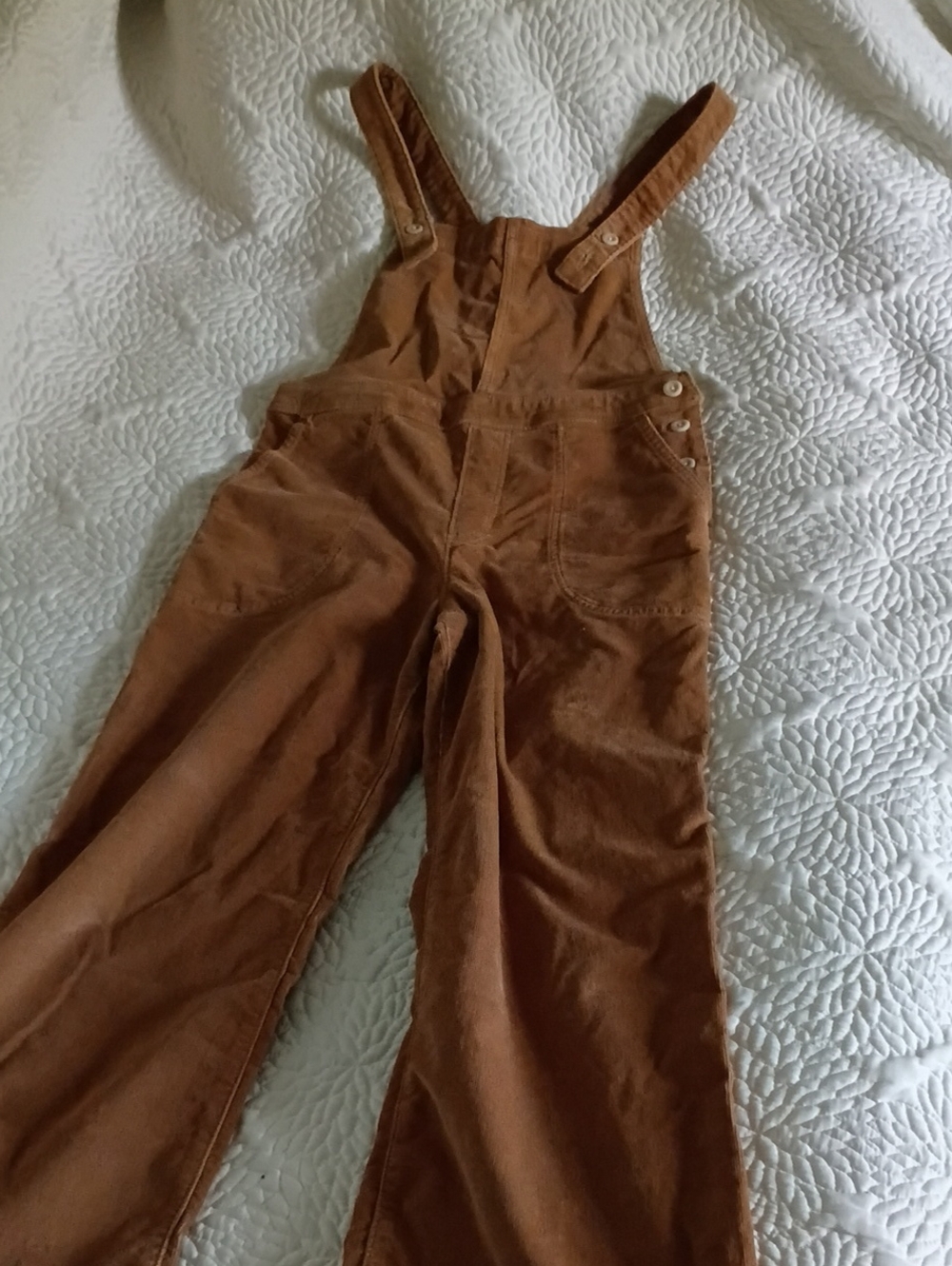 Patagonia Stand Up Cropped Overalls Brown Corduroy Women's 6